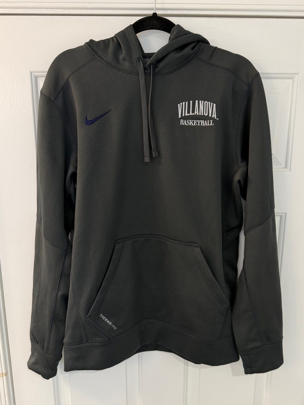 Nike Men's Villanova Basketball Team Issued Hoodie Gray Medium